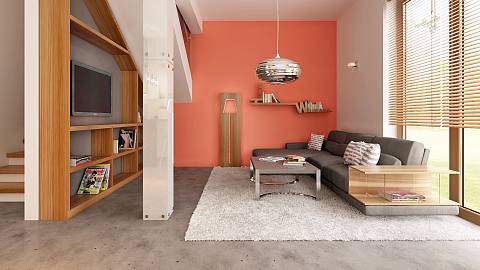 projekt domu Z264 D – interiérová úprava, Malý, úhľadný dom s 2 spálňami v podkroví a balkónmi.