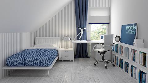 projekt domu Z211 D – interiérová úprava, Malý dom s podkrovím