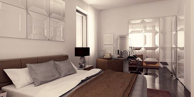 projekt domu Zx92 – interiérová úprava, Jednoduchý jednopodlažný dom s plochou strechou a plným podlažím