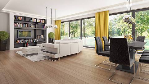 projekt domu Z378 D – interiérová úprava, Jednopodlažný dom s garážou pre dve autá.