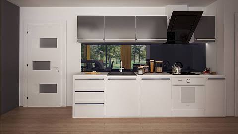 projekt domu Z378 D – interiérová úprava, Jednopodlažný dom s garážou pre dve autá.