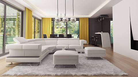 projekt domu Z378 D – interiérová úprava, Jednopodlažný dom s garážou pre dve autá.