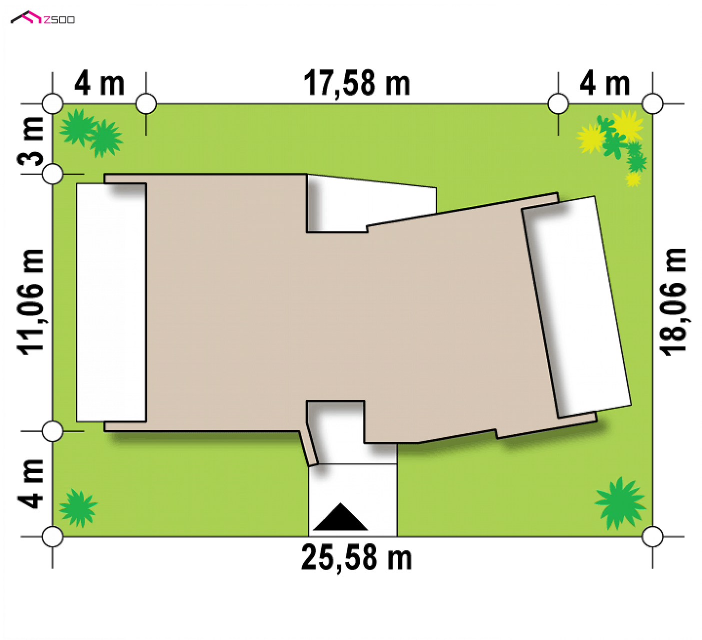 Projekt domu - Moderný jednopodlažný dom v minimalistickom štýle.