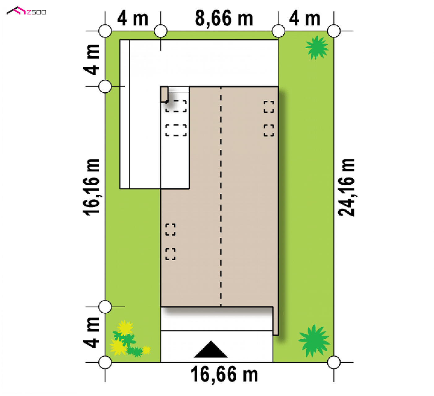 Projekt domu - Dom s podkrovím. Moderná stodola