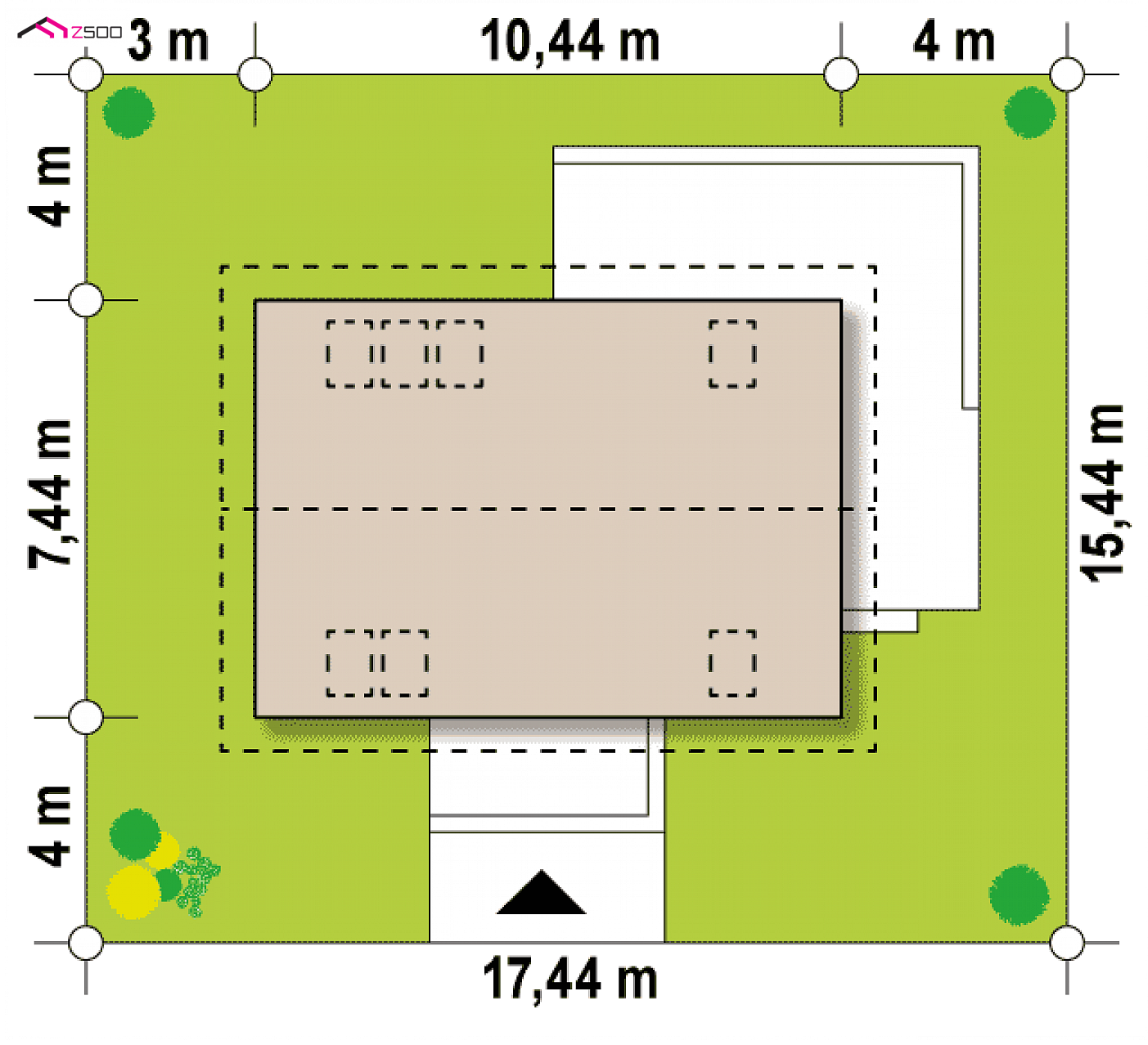 Projekt domu - Jednoduchý dom s podkrovím.