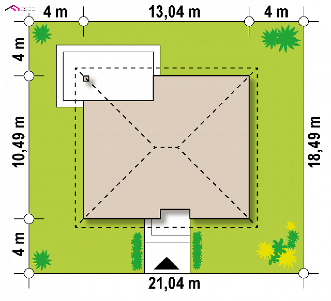 Projekt domu - Kompaktný jednopodlažný dom s tromi spálňami a kotolňou na EKOHRÁŠOK